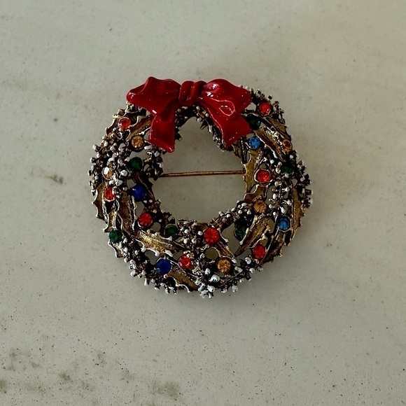 ART Arthur Pepper vintage Christmas wreath brooch - Picture 5 of 10
